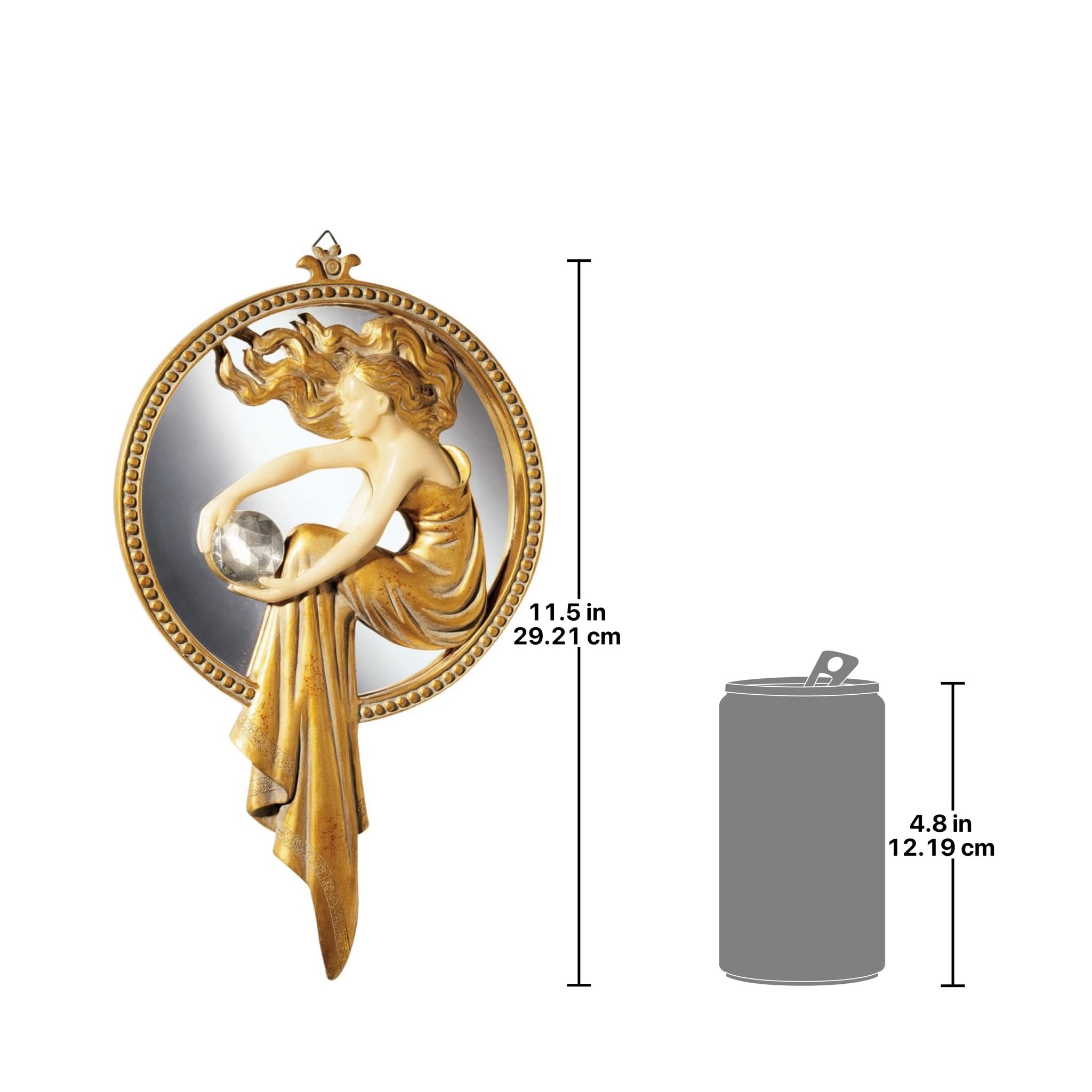 Amazon.co.jp: Design Toscano 湖の女神 アールデコ ウォールミラー